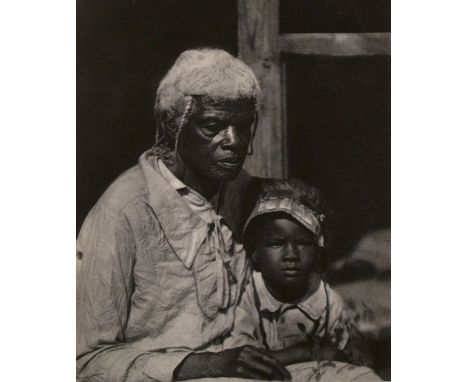 Doris Ulmann (American, 1882 - 1934). "Negro Woman and Child". Original vintage photogravure. c1920s. Printed 1931. Stamped w