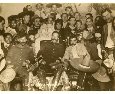 Agustin Victor Casasola (Mexican, 1874 - 1938). "Francisco "Pancho" Villa en la Silla Presidencial [Mexico]". Gelatin silver 