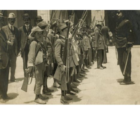 C. B. Waite (American, c.1860-c.1929). "Young Recruits [Mexican Revolution]". Vintage gelatin silver print. 1910s. Printed 19