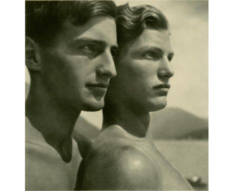 Rudolf Koppitz (Czech/Austrian, 1884-1936). "Zwei Bruder [Two Brothers]". Original vintage photometalgraph. c1930. Printed 19