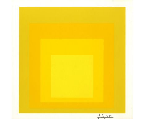 Josef Albers (German/American, 1888 - 1976). "Saturated: Homage to the Square [miniature edition]". Original color silkscreen