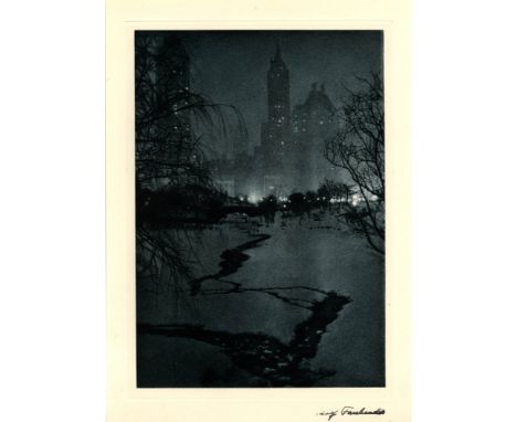 Adolf Fassbender (German/American, 1884 - 1980). "The White Night [New York City]". Original vintage photogravure. 1930-34. P