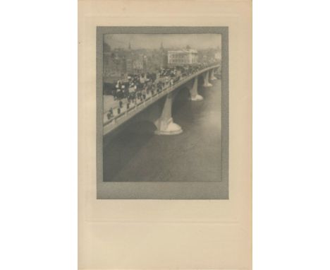 Alvin Langdon Coburn (American, 1882 - 1966). "London Bridge". Original vintage photogravure. 1905. Printed 1910. Stamped wit