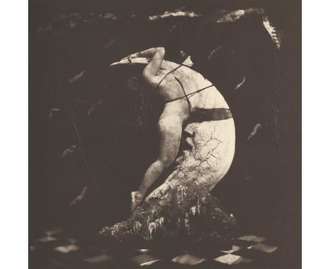 Joel-Peter Witkin (America, b.1939). "Woman on the Moon". Original vintage photogravure. 1982. Printed 1985. Stamped with the