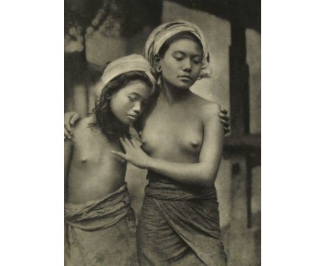 E. O. Hoppe (German/British, 1878-1972). "Balinaises". Original vintage photogravure. c1933. Printed 1933. Stamped with the p