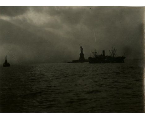 Karl Struss (American, 1886-1981). "The Statue of Liberty". Vintage platinum print. c1914. Printed c1914. Identified as to ph