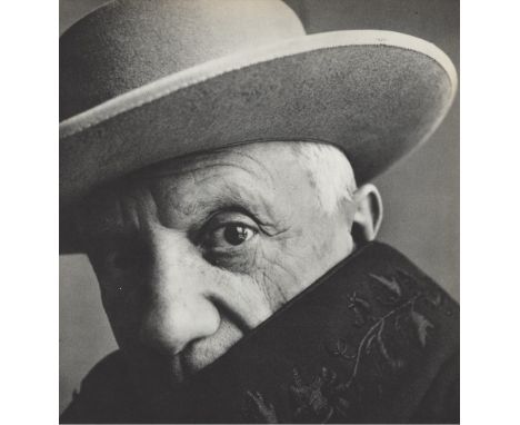 Irving Penn (American, 1917-2009). "Picasso at La Californie, Cannes, France (A)". Original vintage photogravure. 1957. Print