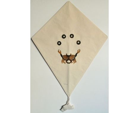 Francisco Toledo (Mexican, 1940-2019). "Un Cangrejo ["Art Kite" (papalote) with paper tail]". Color stencil cut. c2009. Signe