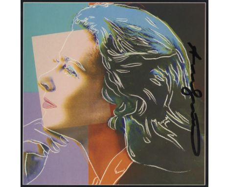 Andy Warhol (American, 1928 - 1987). "Ingrid Bergman: Herself (01)". Color offset lithograph. 1983. Signed in black felt tip 