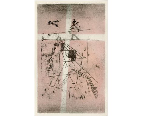 Paul Klee (Swiss/German, 1879 - 1940). "Seiltaenzer ["Tightrope Walker"]". Original color lithograph &amp; stencil/ pochoir. 