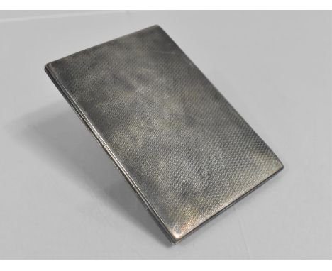 A Silver Cigarette Case with Engine Turned Decoration, Hallmark for Birmingham 1937, 164.5gms 