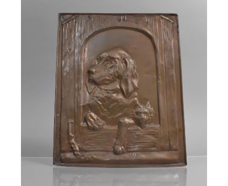 A Pressed Copper Panel After Landseer, 'Dignity and Impudence' 26x33cms 