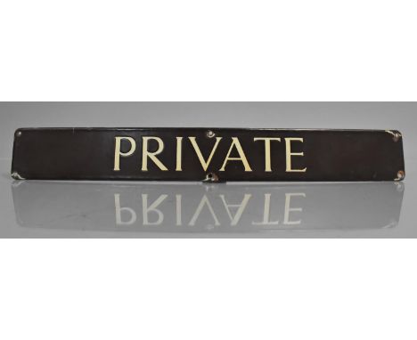 A British Railways Western Region Enamel Door Sign, Private, 45.5x6cms 