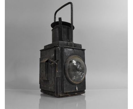 A British Railways (Western) Guards Van Double Bullseye Side Lamp with Blanking, No Burner and Converted to Electricity 