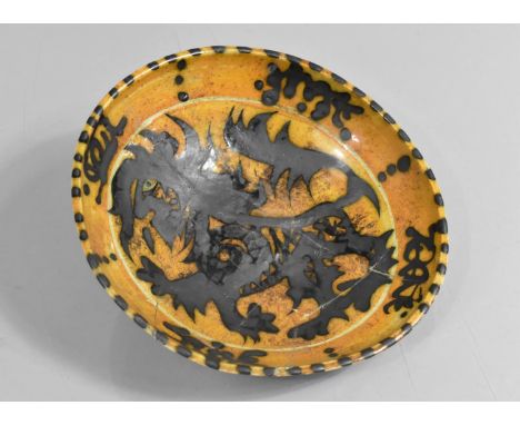 A Pilkingtons Lancastrian Type Lustre Bowl decorated with Heraldic Rampant Lion in the Manner of William S Mycock, Substantia