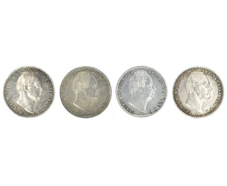 King William IV, Maundy Penny, 1833, 1834, 1835 and 1837 (4). King William IV, Maundy Penny, 1833, 1834, 1835 and 1837, Bare 