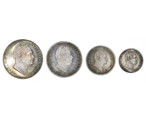 King William IV, Proof Maundy Set, 1831. King William IV, Proof Maundy Set, 1831, One Pence to Four Pence, Bare head r. R. Va