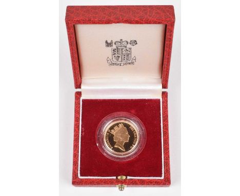 1988 Royal Mint, Proof Sovereign. 1988 Royal Mint, Proof Sovereign, with obverse portrait by Raphael Maklouf, R. St. George s