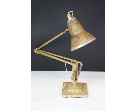 Herbert Terry mid century anglepoise lamp, on square stepped base