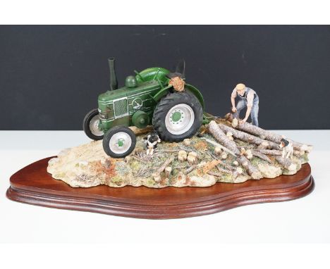Border Fine Arts 'Hauling Out' (Field Marshall Tractor) Numbered 653 of a limited 1500 pieces by the artist Ray Ayres, with c