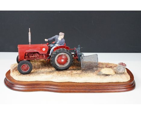 Border Fine Arts 'Lifting the Pinks' (International B250 Tractor) Number 1736 of a limited 1750 by the artist R. Ayres, with 