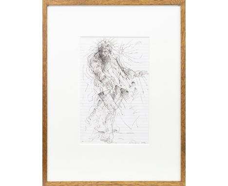 * PETER HOWSON OBE (SCOTTISH b 1958), REDEMPTION ink on paper, signed and dated 2012 29cm x 20cm Mounted, framed and under gl