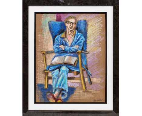 * PETER HOWSON OBE (SCOTTISH b 1958), MAN LOUNGING pastel on paper, signed 27.5cm x 22.5cm Mounted, framed and under glass