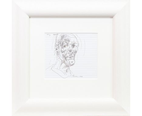 * PETER HOWSON OBE (SCOTTISH b 1958), NIGHTSHIFT NORMAN ink on paper, signed and dated 2004 16cm x 20cm Mounted, framed and u