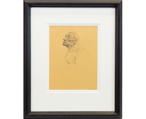 * PETER HOWSON OBE (SCOTTISH b 1958), UNTITLED NO.4, 2015 ink on paper, signed and dated 2015 29cm x 22cm Mounted, framed and