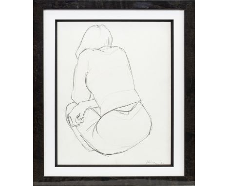 * PETER HOWSON OBE (SCOTTISH b 1958), JENNIFER II pencil on paper, signed and dated '71 28.5cm x 20cm Mounted, framed and und