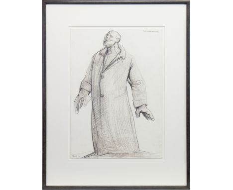 * PETER HOWSON OBE (SCOTTISH b 1958), COMMENDATORE C, DON GIOVANNI charcoal on paper, signed and inscribed 42cm x 30cm Mounte