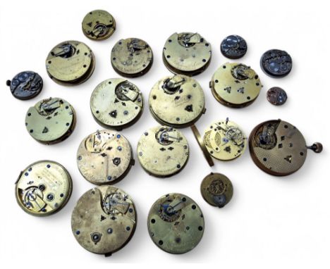 Pocket watch and watch signed movements for repair or parts including Edward &amp; Sons London, 92 Buchanan Street, Glasgow, 