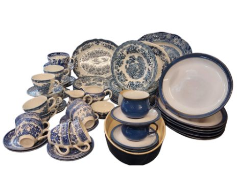 Blue and White - Willow, Liberty Blue dinner plates, cups, saucers, bowls, etc;&nbsp; Denby