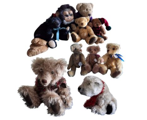 A Linny K Collector Bears, Angus Jan 2006, Schulte Mohair, stiff jointed,&nbsp;growler, glass eyes, stitched nose, felt pads,