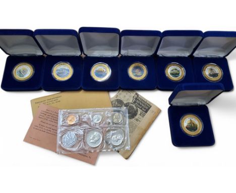 A US Mint President Kennedy Proof set comprising 900 silver Kennedy Half dollar, Roosevelt Quarter dollar and Jefferson Dime;