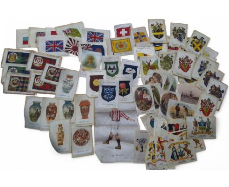 Cigarette card silks - B.D.V. Cigarettes including League Colours, Ceramic Art; County Cricket Badges; Heraldic Series; City 