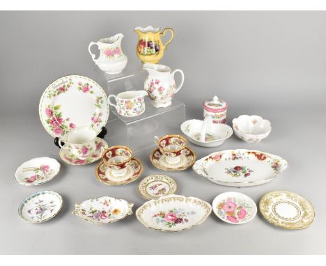 A Collection of Ceramics to Comprise Royal Albert Lady Hamilton Coffee Cans and Saucers, Hammersley Pin Dishes, Aynsley Orcha