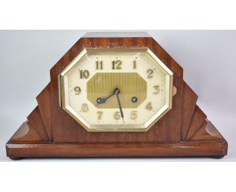 An Art Deco Mantel Clock, 37cms Wide
