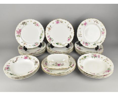 A French Haviland &amp; Co. Limoges Porcelain Service for Bennett Brothers of Liverpool to Comprise Fourteen Plates, Eight Bo