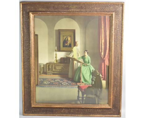 A Framed L. Campbell-Taylor Print, "The Sampler", Subject 43x52cm