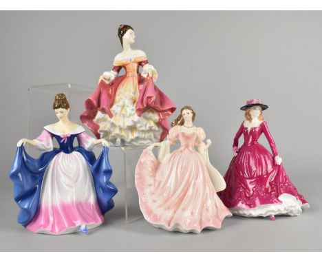 Two Royal Doulton Ladies, Sara and Southern Belle Together with Two Royal Worcester Examples, Special Celebration and Christi