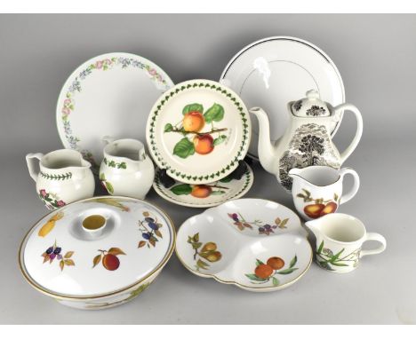 A Collection of Various Ceramics to Comprise Royal Worcester Evesham, Portmeirion Botanic Garden etc