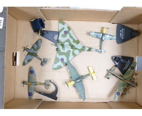 A collection of Model Aircraft to include: Atlas Editions Avro Lancaster, Battle of Britain Messerschmitt, Avro Vulcan &amp; 