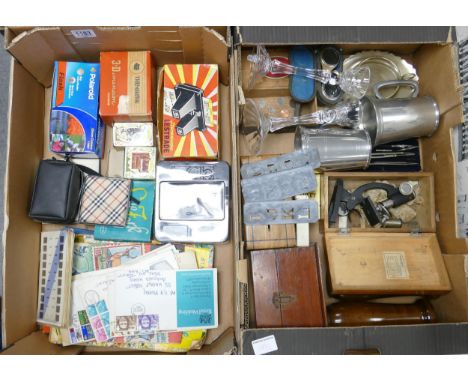 A mixed collection of items to include: Stereoscope Viewers, Polaroid &amp; similar camera's First Day Covers, Students Micro