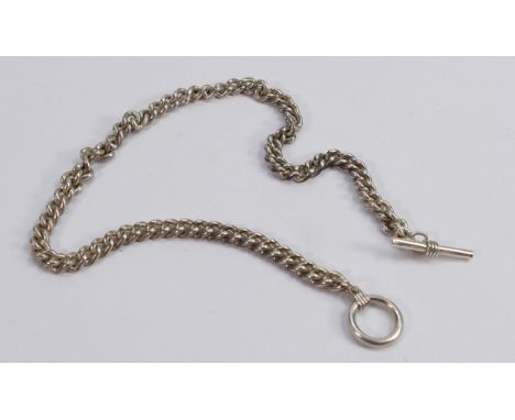 Silver watch chain, 59g: 