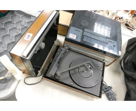 G Marconi Marconiphone: together with a ITT KB mini record player (2) 
