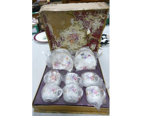 Royal Crown Derby Posies Patterned Cups &amp; Saucers: held with remanence of original box 