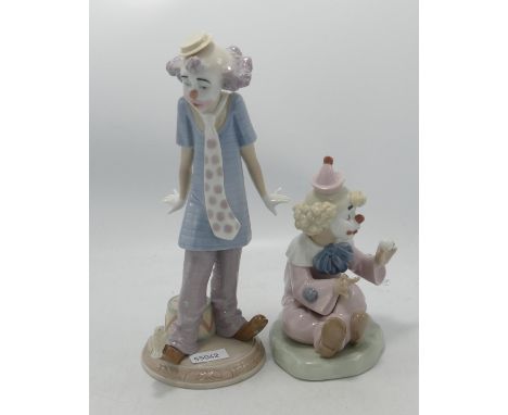 Llado &amp; Nao Figures of Clowns: height of tallest 23cm(2) 