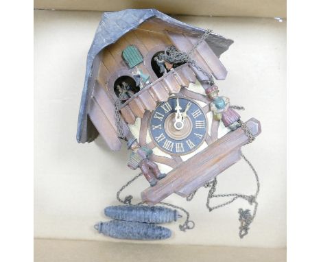 Decorative Wooden Cuckoo Clock: height of clock 28cm 