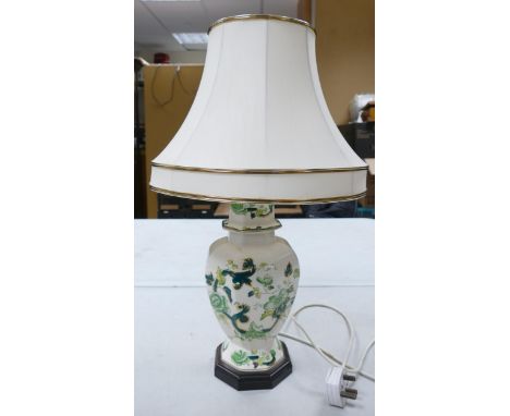 Masons Chartreuse Patterned Large Lamp Base &amp; Shade: height inc shade 58cm 